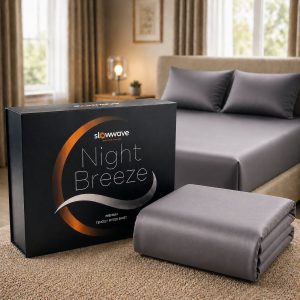 Slowwave NightBreeze TENCEL™ hoeslaken - 100% lyocell - Kleur: Grey Elegance - Formaat: 200x210x35cm